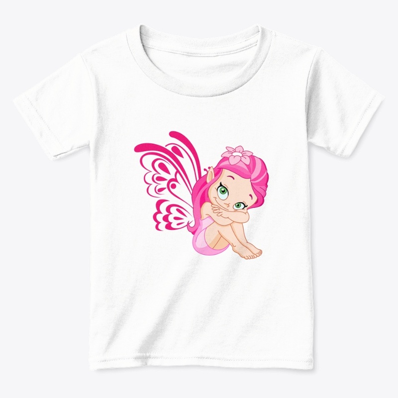 Cute Pink Fairy Butterfly Girl 