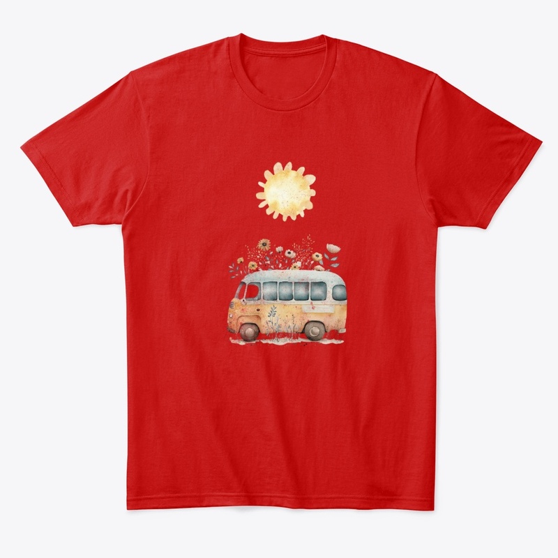 Retro Floral Van Under the Sun 