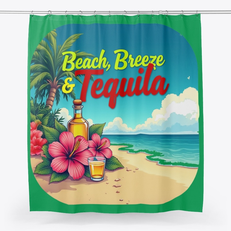 Beach breeze tequila sea palms sunny day