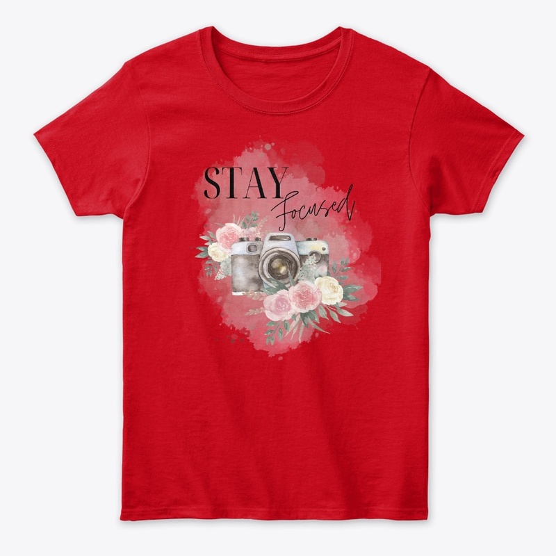 Stay Focused Floral Printed T-Shirt