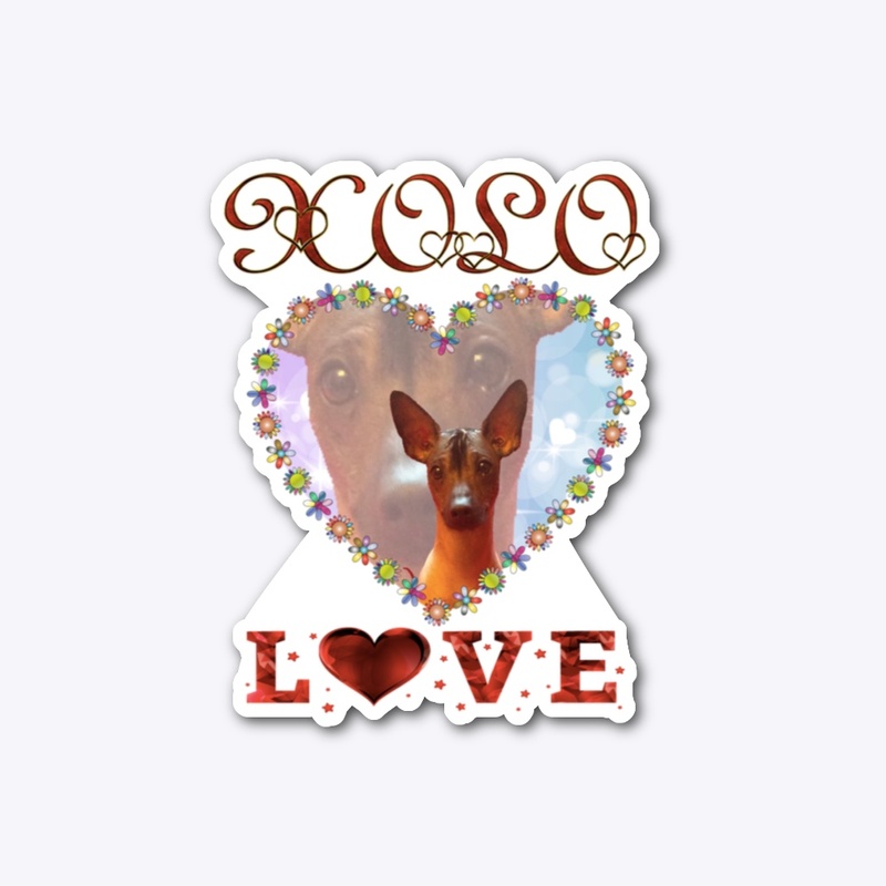 xolo dog love  and hearts