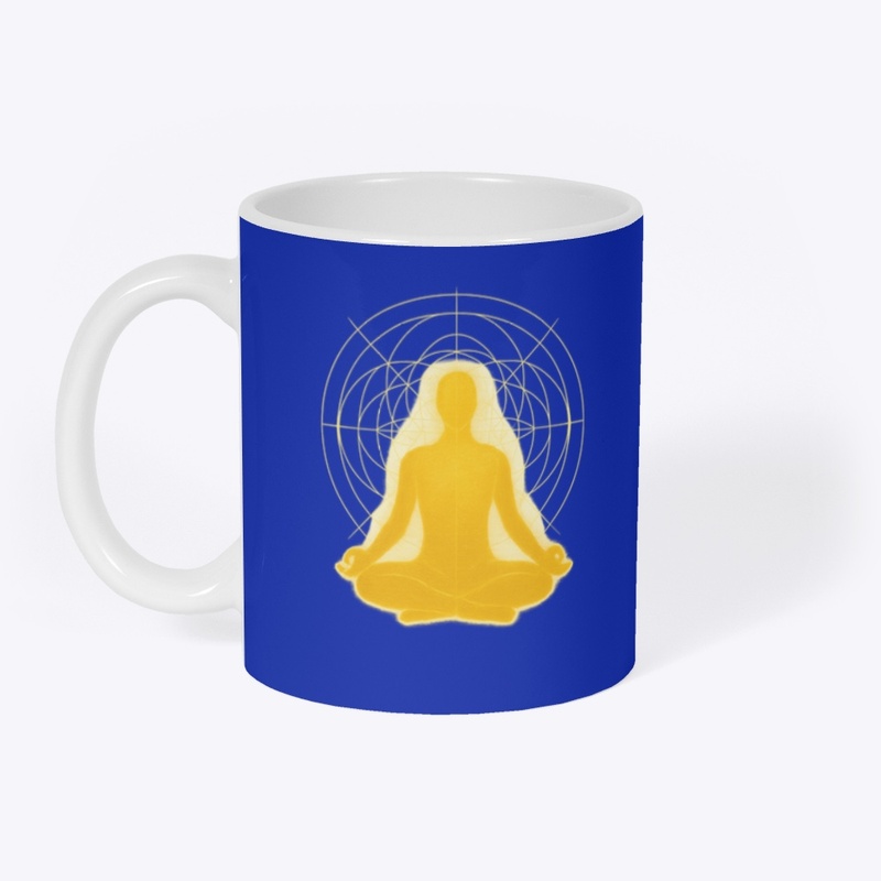  Human silhouette in lotus pose
