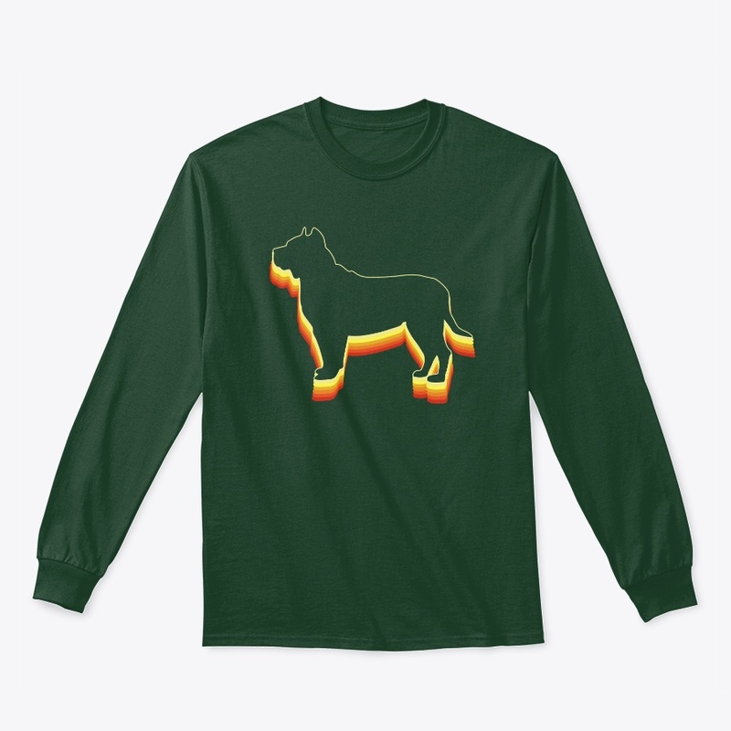 Rainbow 3D Vintage Retro Pit Bull TShirt