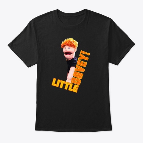 Little Davey Black T-Shirt Front