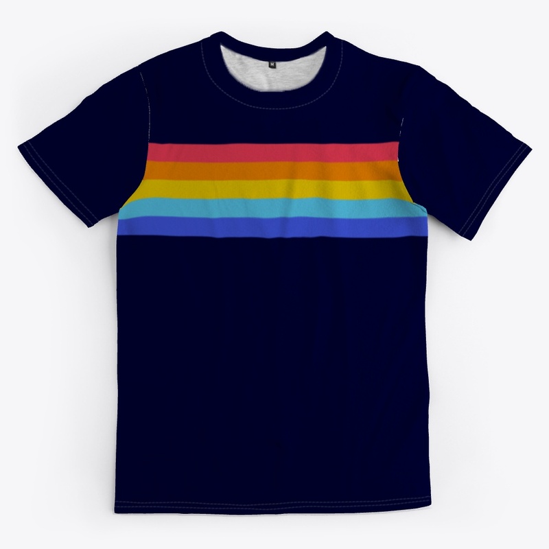 Naonaka Abstract Colorful Retro Stripes