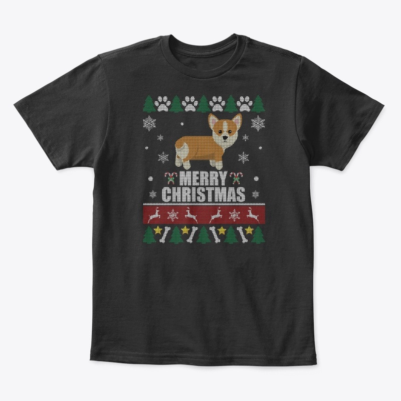 Ugly Christmas Sweater Corgi Dog Slim