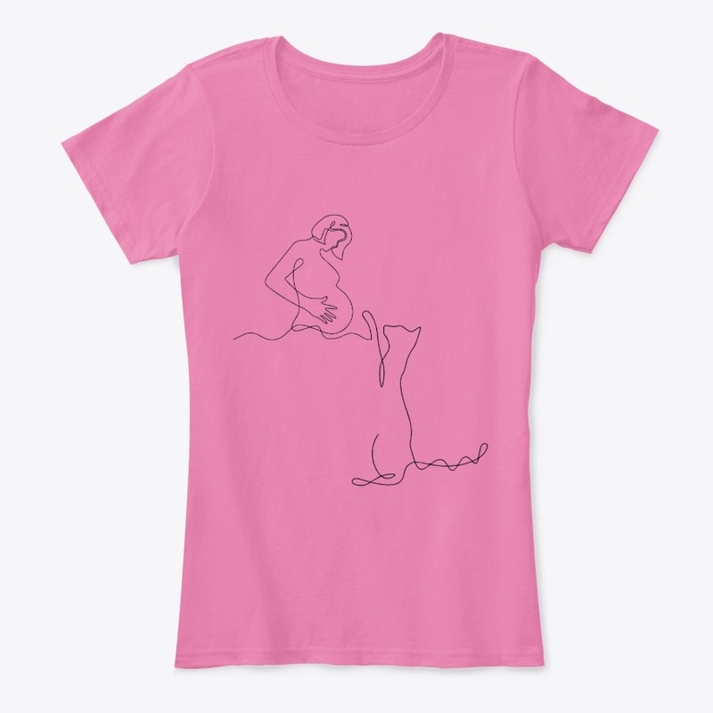 pregnant cat mom shirt