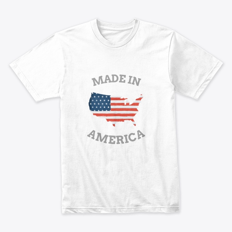 Made in America Vintage US Flag Map