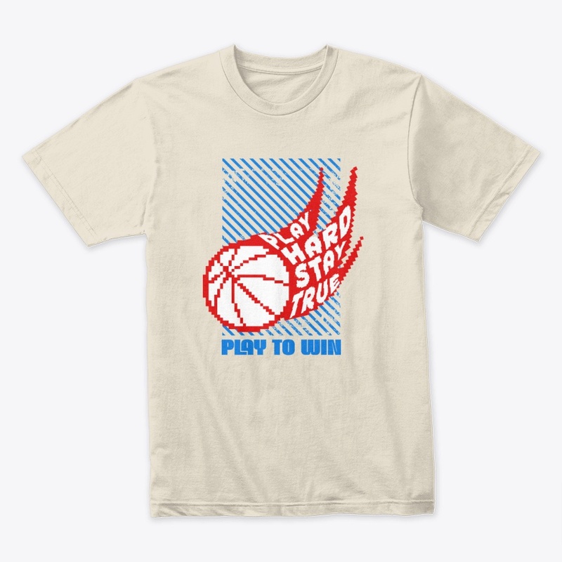 Retro Pixel Basketball Play To Win Tee