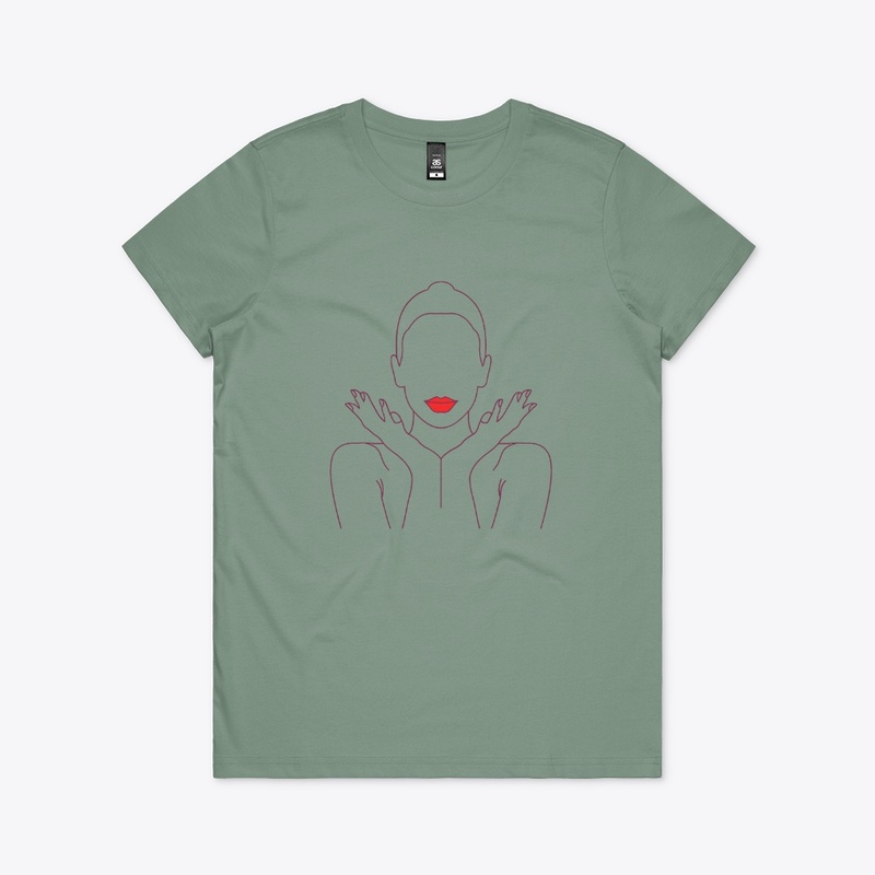 WOMEN'S MAPPLE TEE-SHIRT,100% COTTON