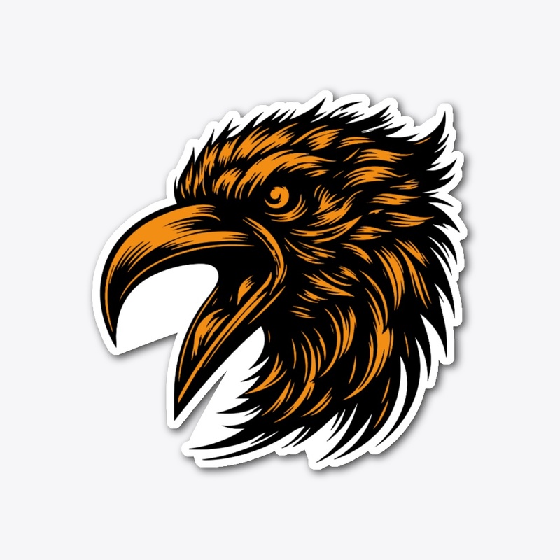 Striking Angry Crow Graphic