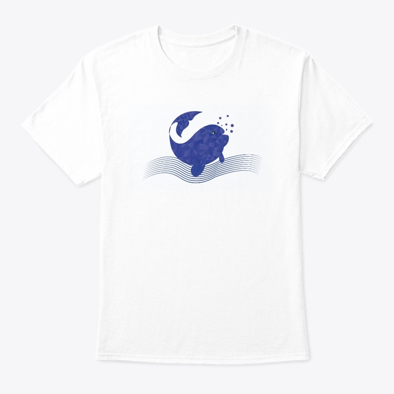polygonal dolphin t -shirt