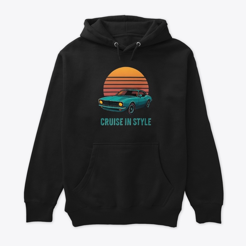 Retro Car Sunset Tee - Cruise in Style
