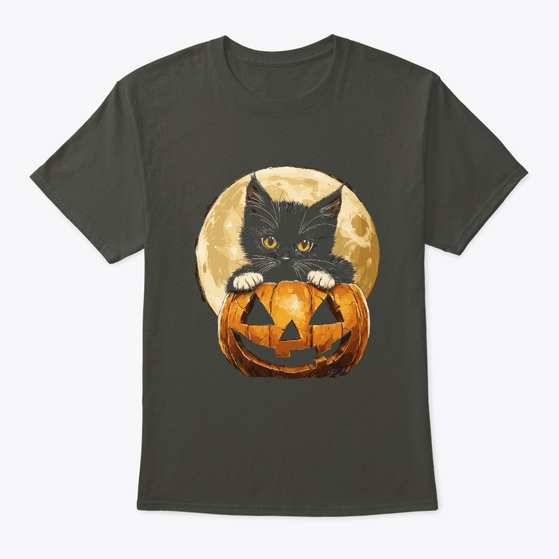 Black Cat-Pumpkin Halloween Shirt
