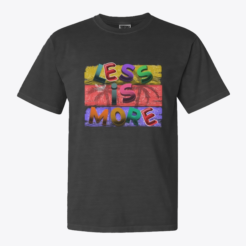 "Less Is More" Vibrant 3D Typography
