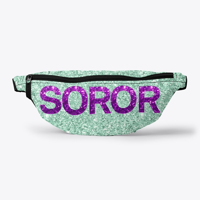 Sparkly Purple and Green Fanny Pack
