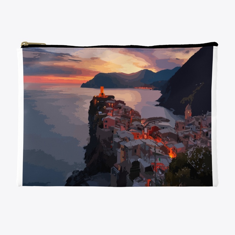 Sunset On A Seaside City