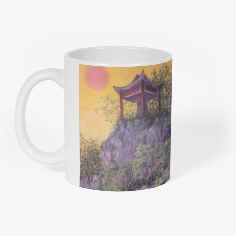 Japanese Style House And Flowers