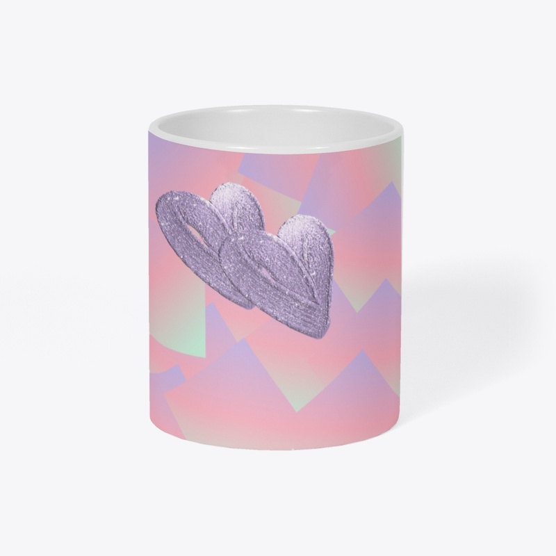 glitter heart design 