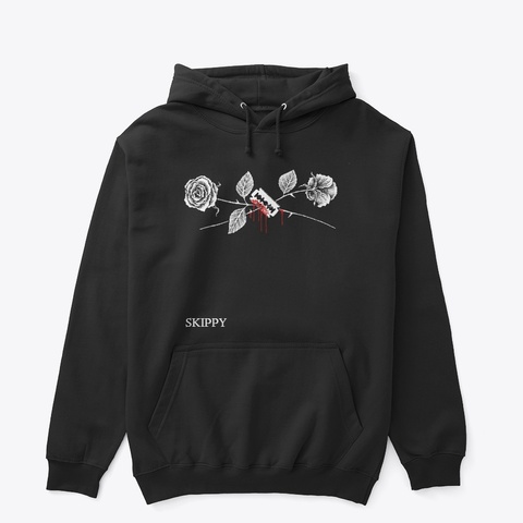 Skippy   Roses &Amp; Razors Black T-Shirt Front