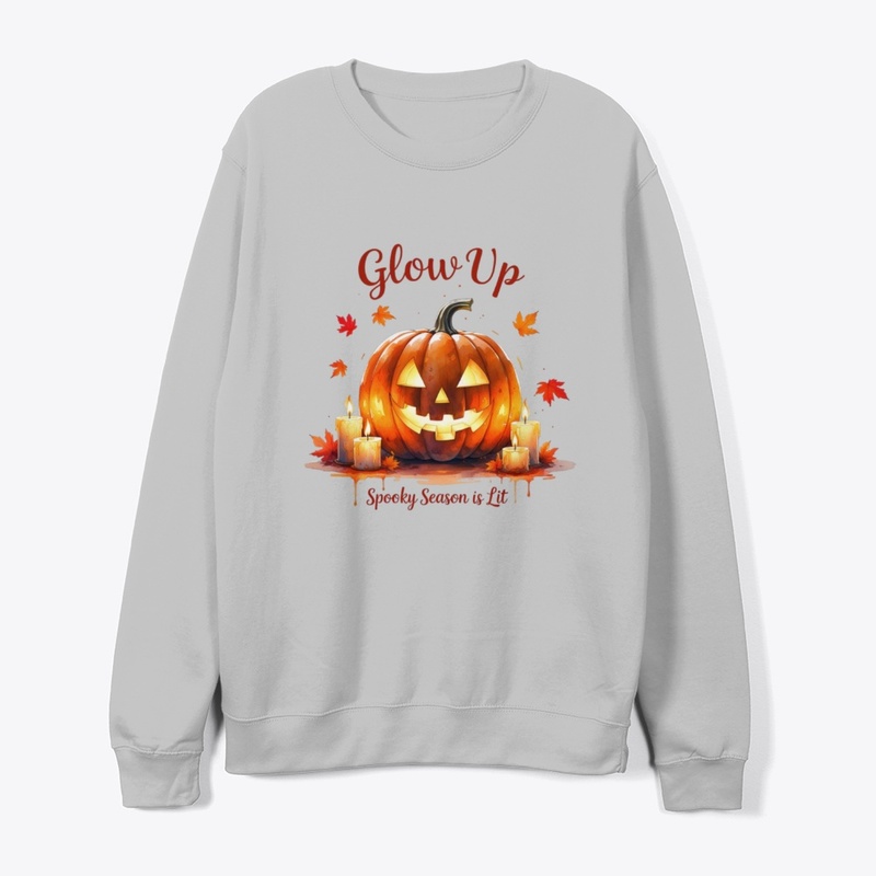 Glow Up – Cozy Carved Pumpkin T-Shirt