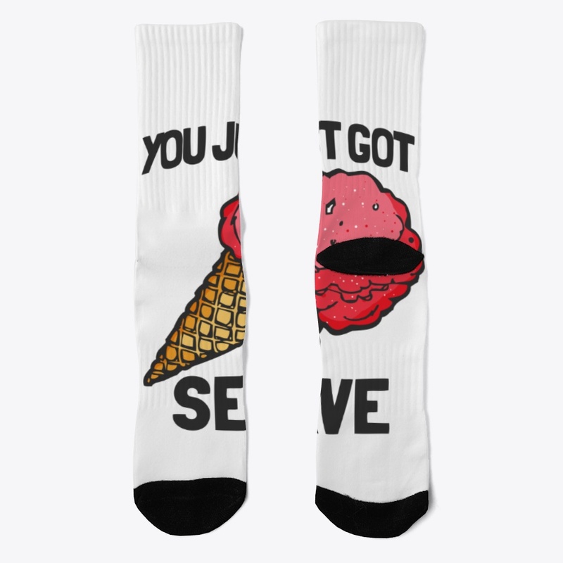You got serve - ice cream strawberry