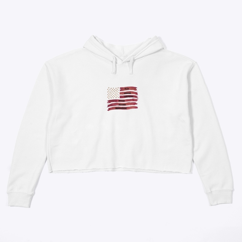 Duty Honor Country Death Befor - Women's Crop Hoodie - Women's Crop Hoodie - Women's Crop Hoodie - Women's Crop Hoodie