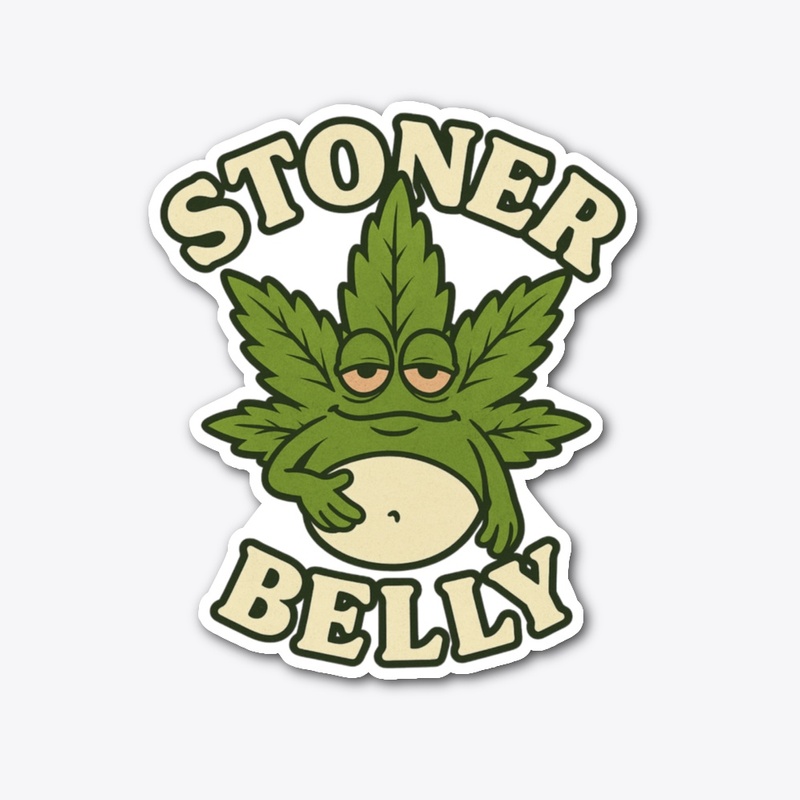 Stoner Belly Funny Chill Vibes Tee