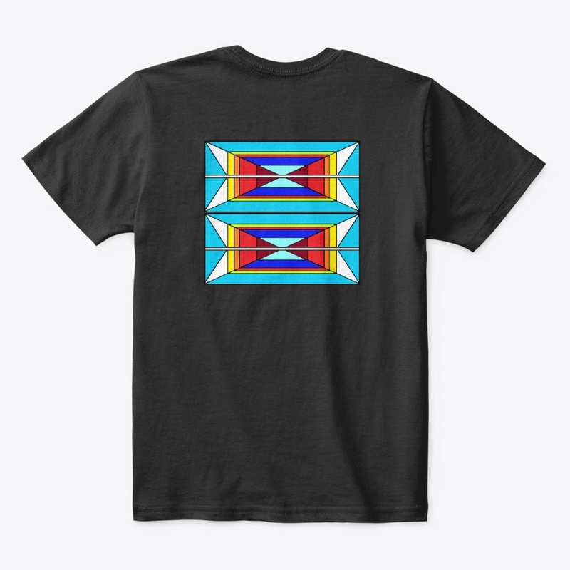 The blue design