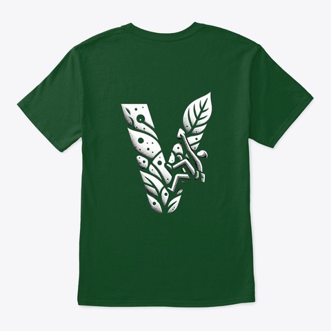 Vegan Climb Club Shirts Deep Forest T-Shirt Back