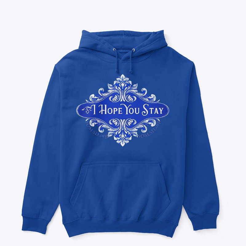 Hope You Stay hoodie pottery blue V1