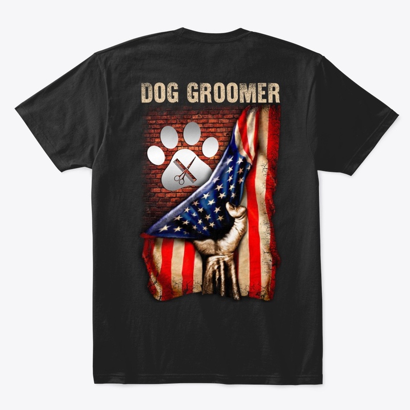 Proud American Dog Groomer Shirt 