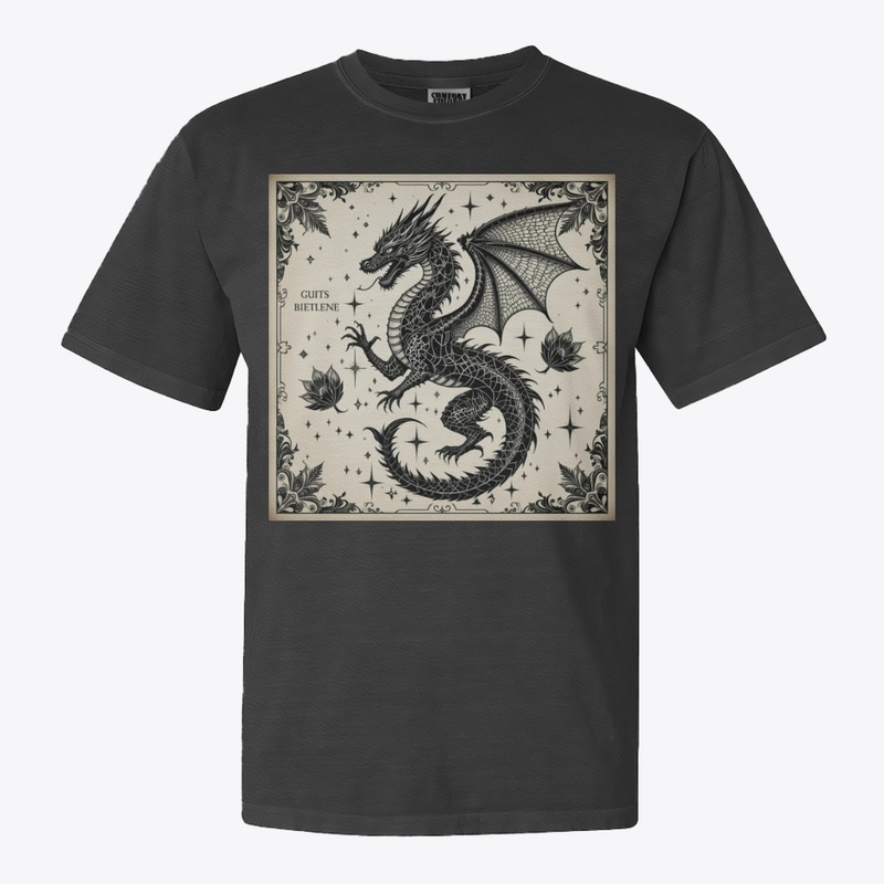 Black and grey dragon pattern