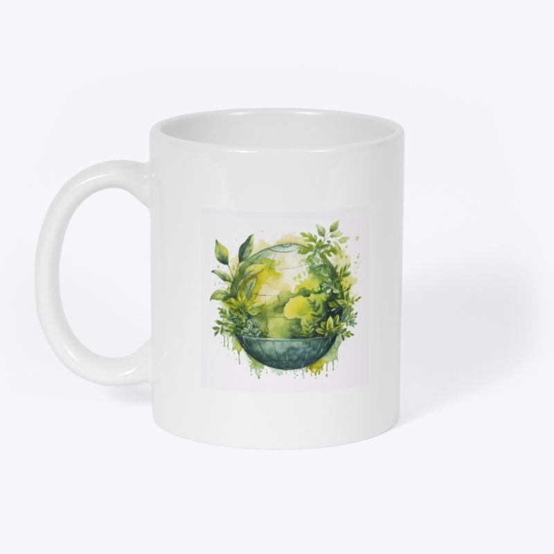 Digital art with planet earth
