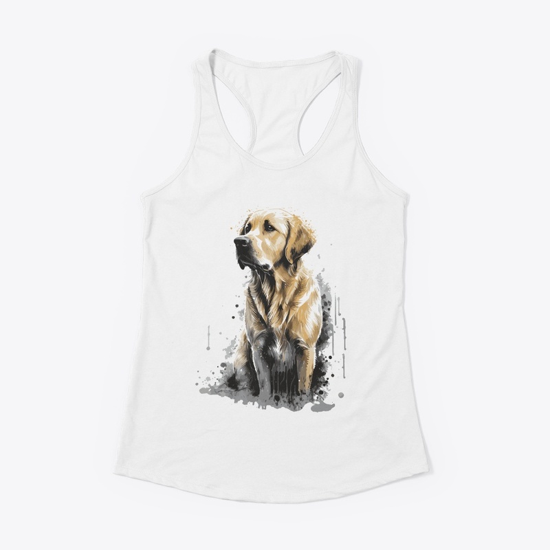 dog golden stily splash