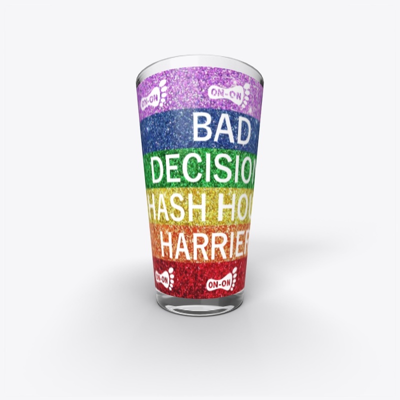 Rainbow Glitter Pint Glass