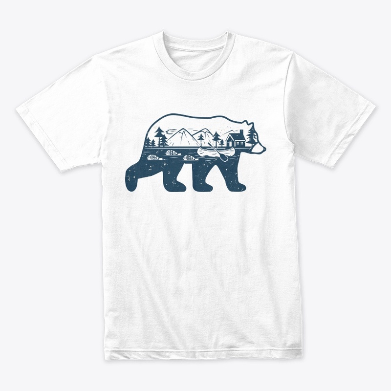 Bear & Mountains Silhouette 