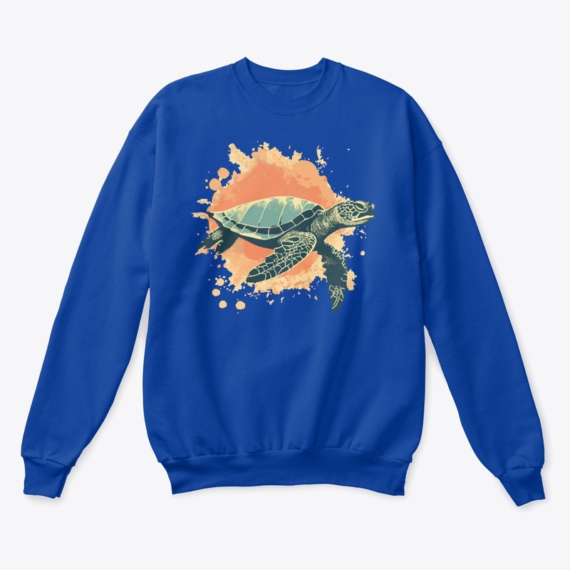 Sea Turtle Retro Minimalist Design