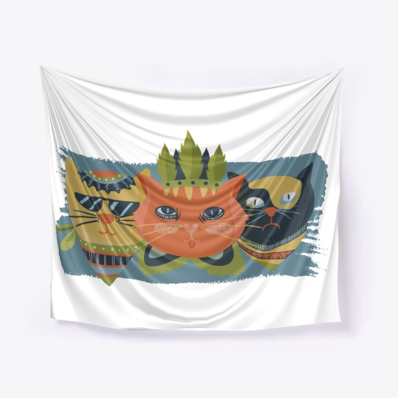 Tribal Boho Cat Hippie Kitten Lover Gift