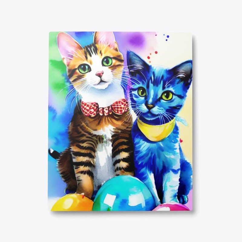 Whimsical Watercolor Cats