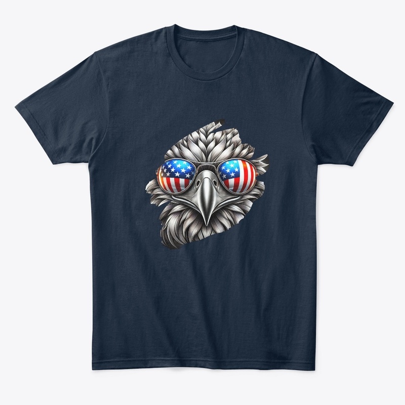 Eagle Art with American Flag Sunglasses