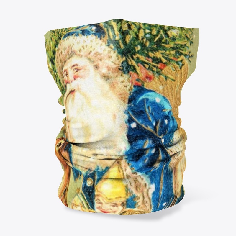 Vintage Santa with a reindeer