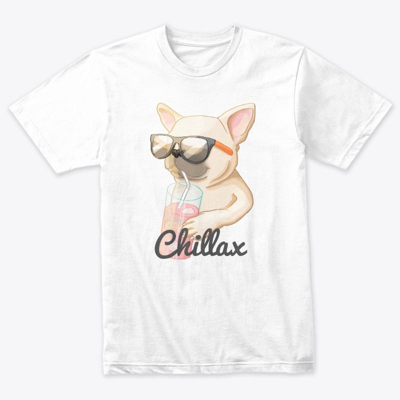 Chillax, french bulldog with sunglasses