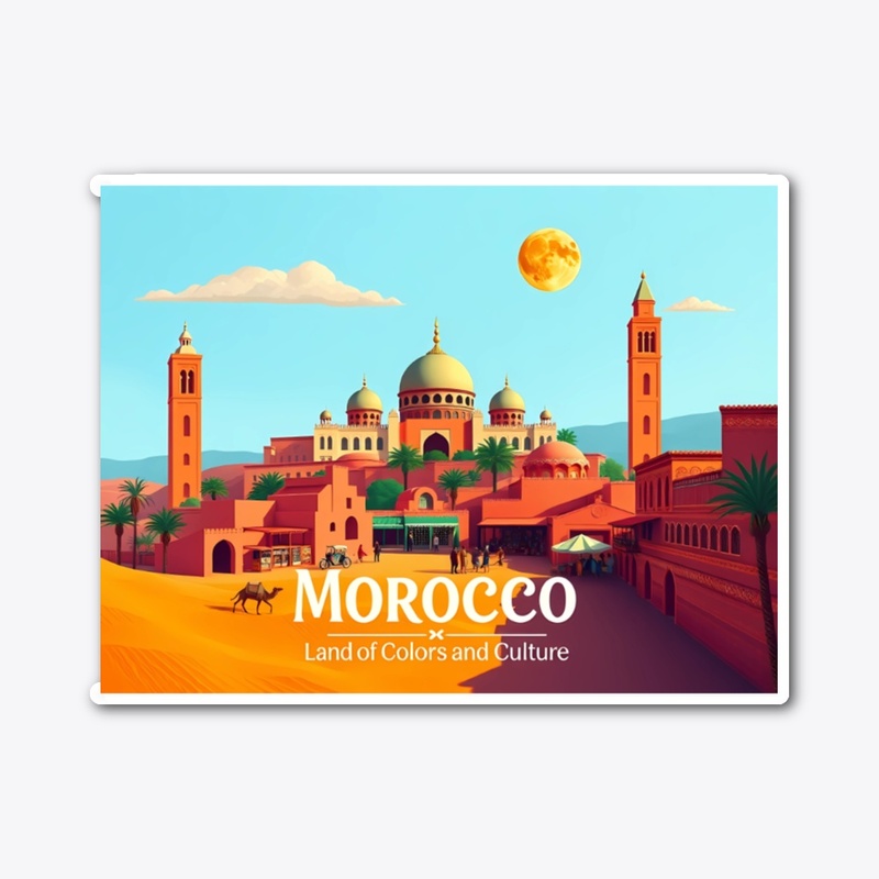 Morocco Vibrant Cityscape Art