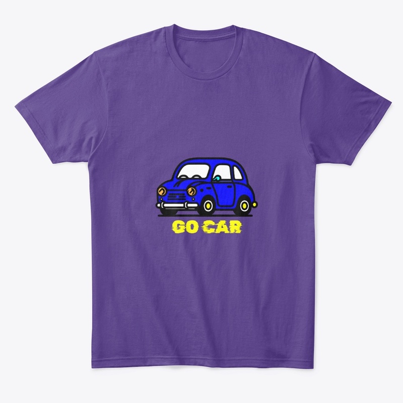 Blue Cartoon Car Go Gear