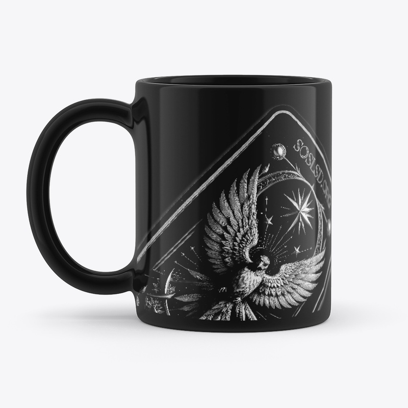 Survivor Tarot blk mug in monochrome