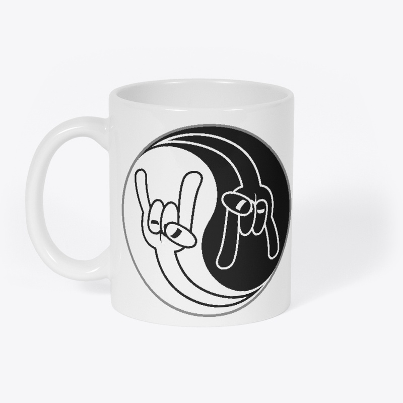 Heavy Metal Devil Horns Yin Yang