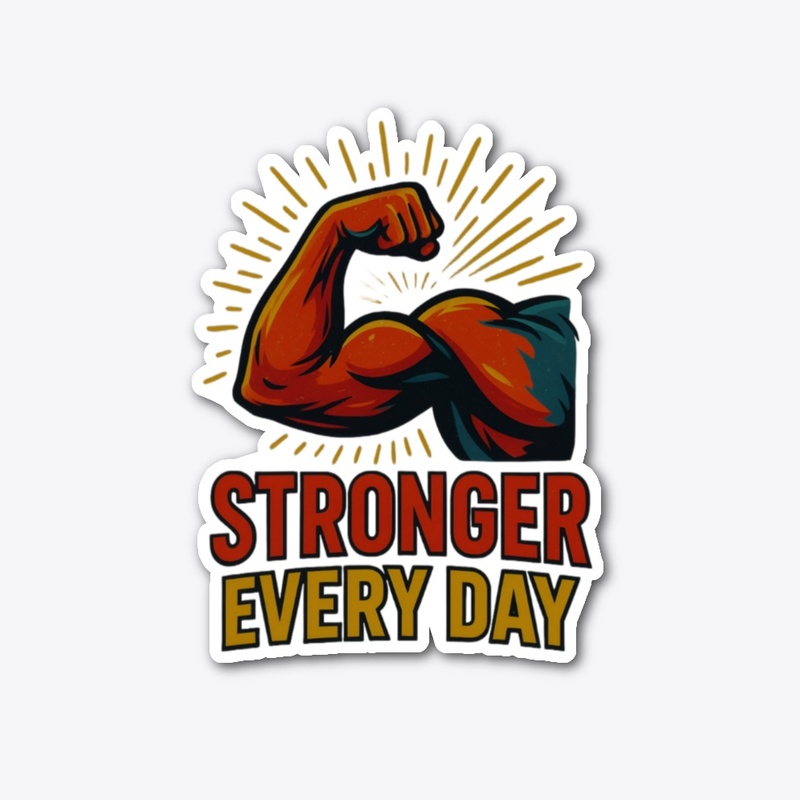 Stronger Every Day Bold Muscle Fitness