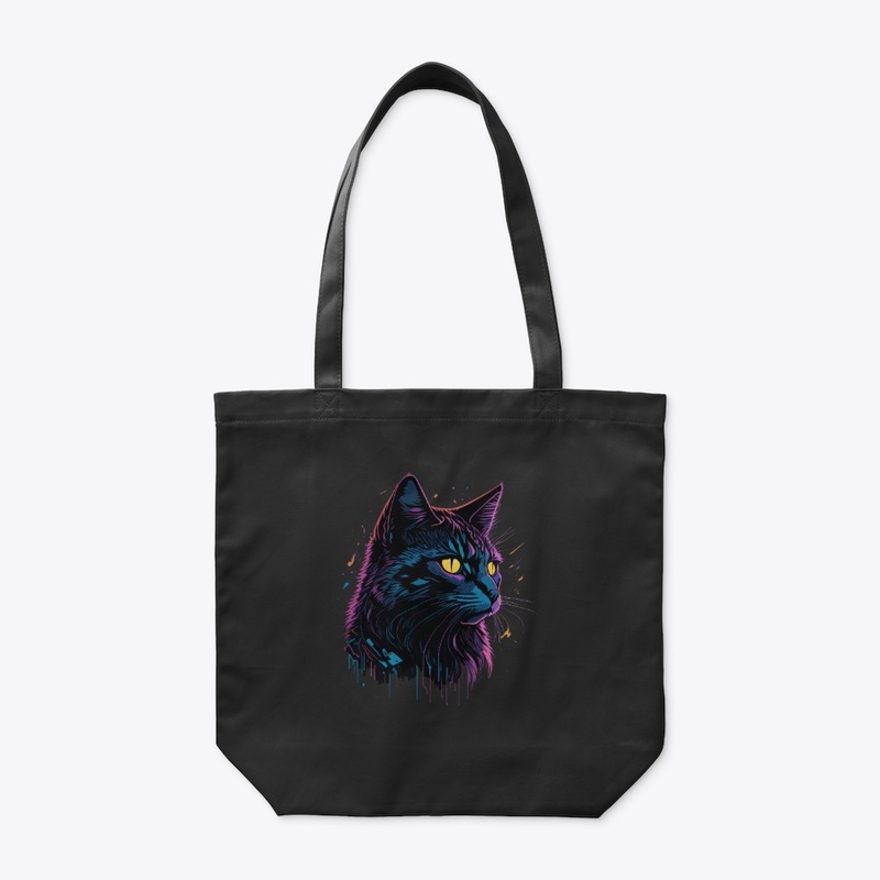 Neon Black Cat Glow