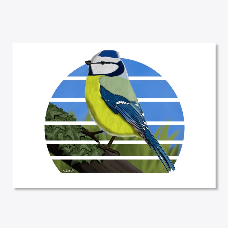 jz.birds Blue Titmouse Bird Design